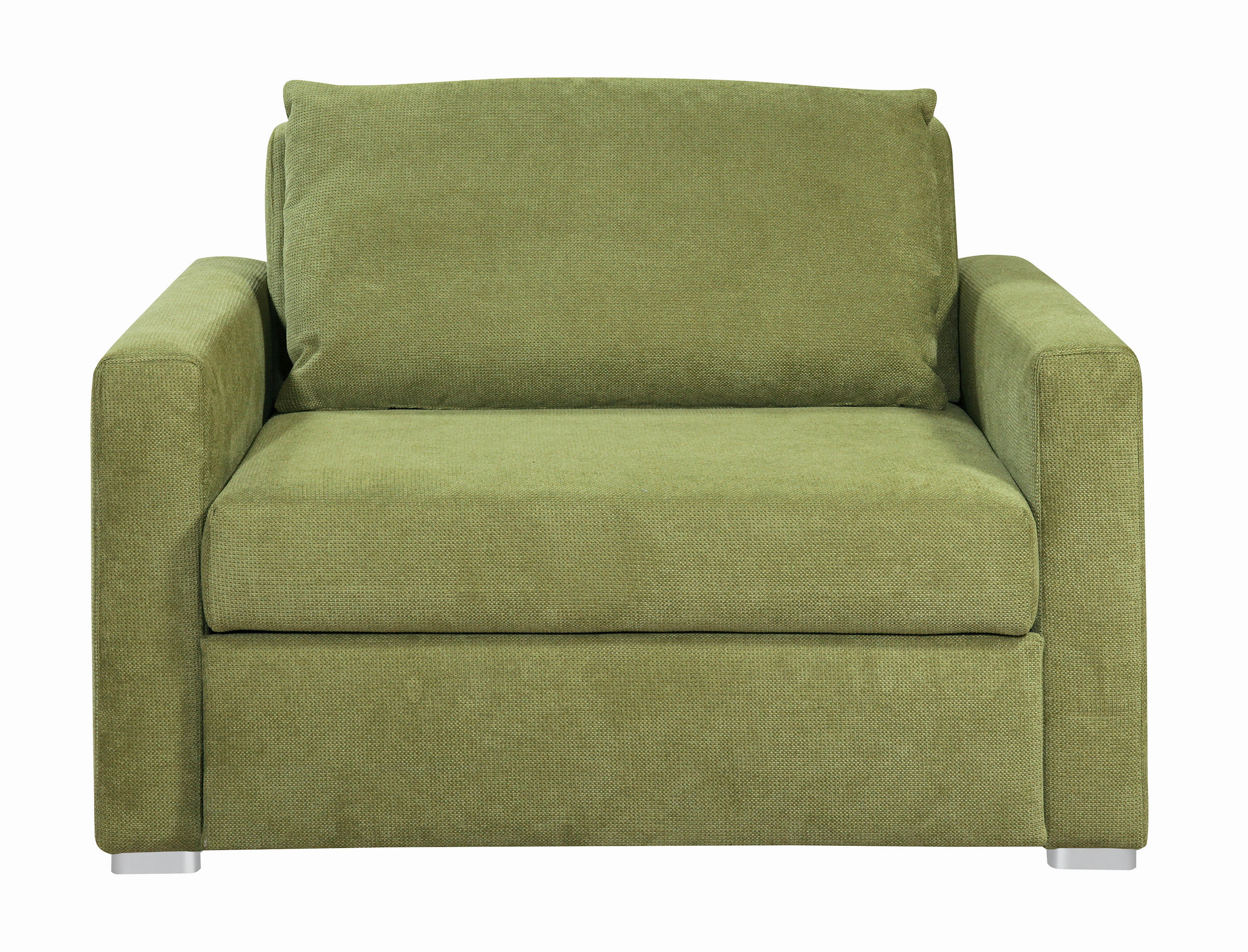 FOTELJ Z LEŽIŠČEM,  zelena tekstil - barve kroma/zelena, Design, kovina/tekstil (117/92/97cm) - Hom`in