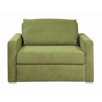 FOTELJ Z LEŽIŠČEM,  zelena tekstil - barve kroma/zelena, Design, kovina/tekstil (117/92/97cm) - Hom`in