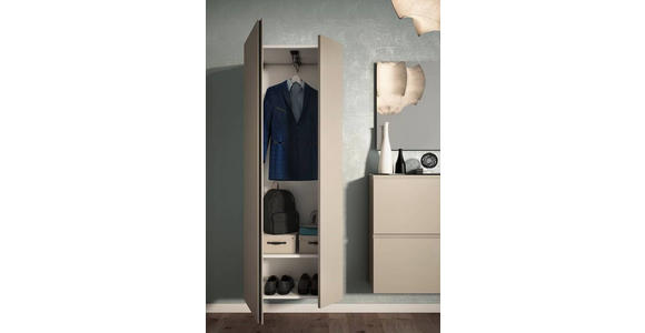 GARDEROBENSCHRANK 60/179/33 cm  - Taupe/Anthrazit, Design, Holzwerkstoff (60/179/33cm) - Moderano