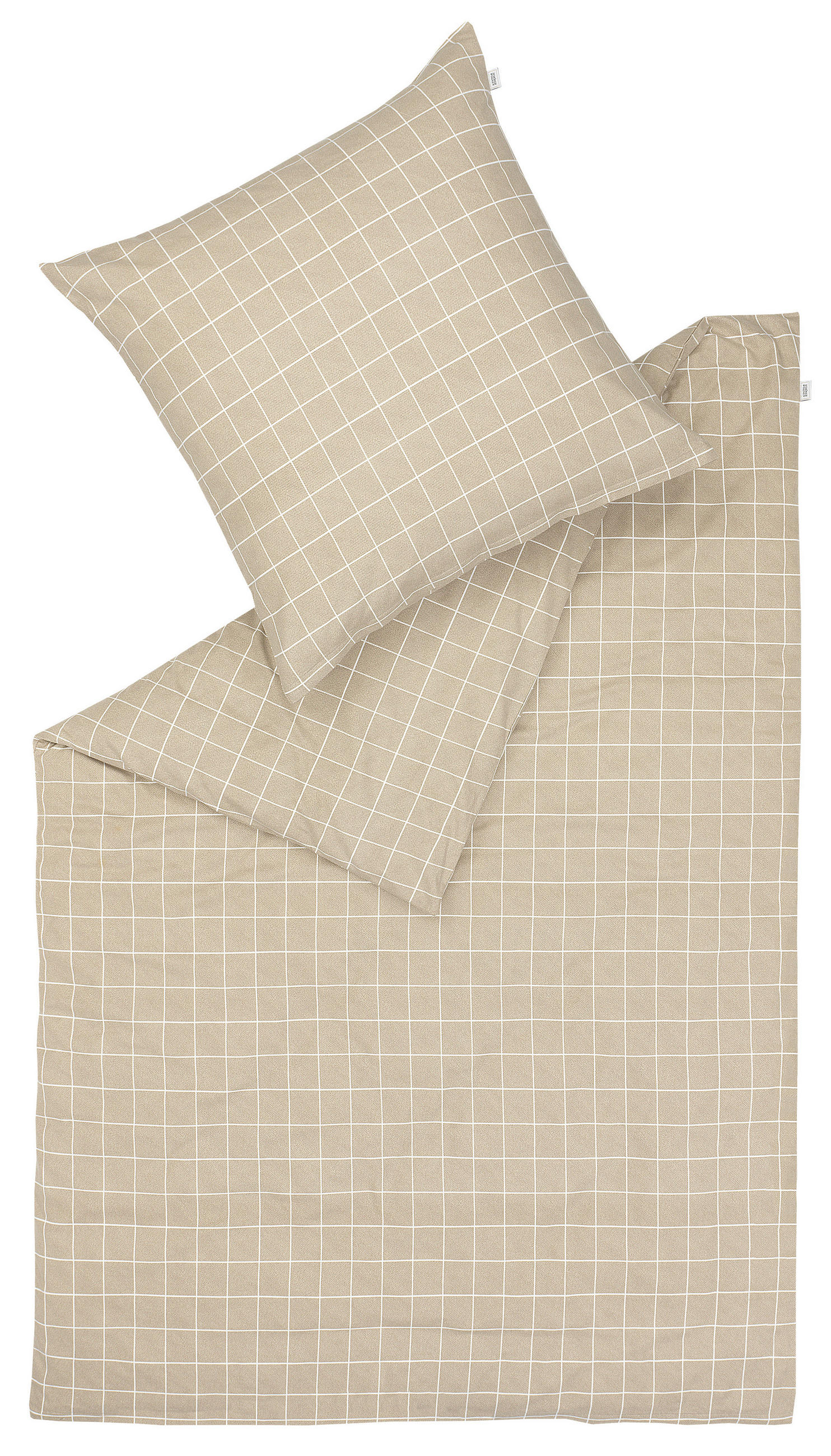 WENDEBETTWÄSCHE SW-JUST Flanell 155/220 cm  - Sandfarben/Beige, Basics, Textil (155/220cm) - Schöner Wohnen