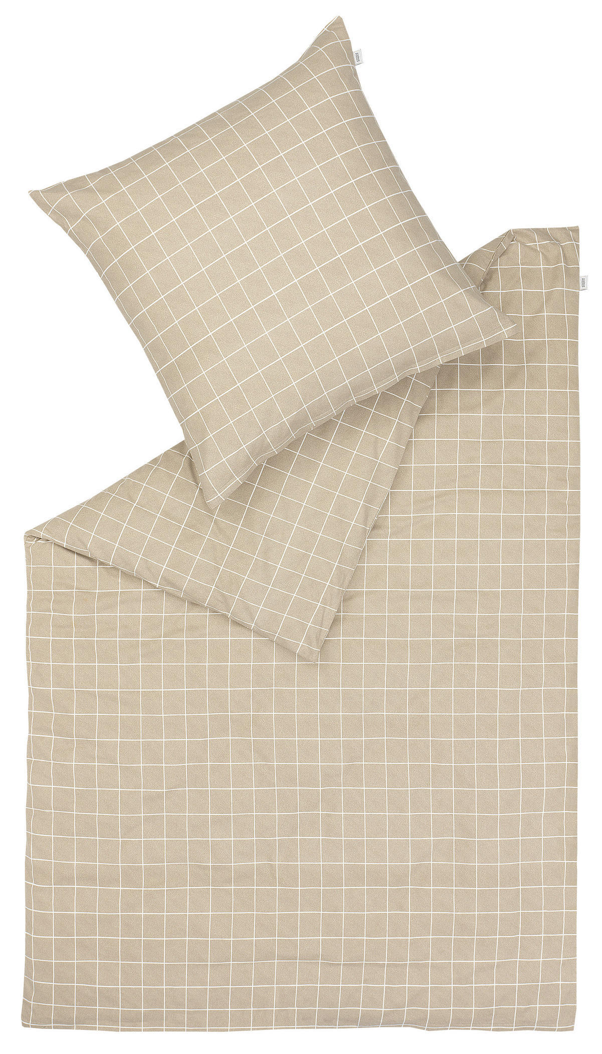 WENDEBETTWÄSCHE SW-JUST Flanell 155/220 cm  - Sandfarben/Beige, Basics, Textil (155/220cm) - Schöner Wohnen