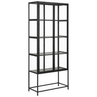 VITRINE  in Schwarz  - Schwarz, Trend, Glas/Holzwerkstoff (77/185,6/35cm)
