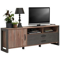 TV-ELEMENT barve bora, temno siva  - barve bora/temno siva, Trend, kovina/umetna masa (189,5/67,8/43,1cm) - Carryhome