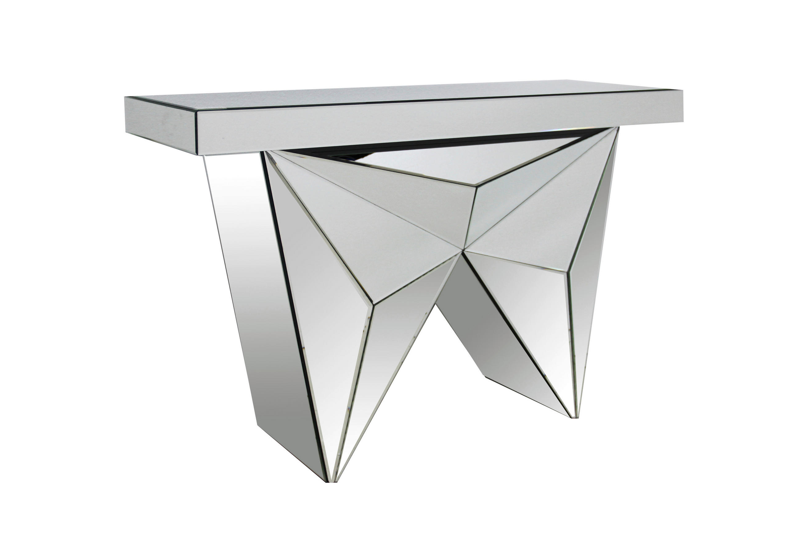 KONSOLENTISCH in Glas, Holzwerkstoff 120/35,5/81 cm    - Silberfarben, Design, Glas/Holzwerkstoff (120/35,5/81cm) - Livetastic