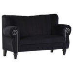 2-SITZER-SOFA  in Chenille Schwarz  - Schwarz, Design, Holz/Textil (168/96/75cm) - Ambia Home
