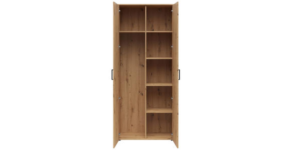 MEHRZWECKSCHRANK 80/195/40 cm  - Anthrazit/Schwarz, MODERN, Holzwerkstoff/Kunststoff (80/195/40cm) - Carryhome