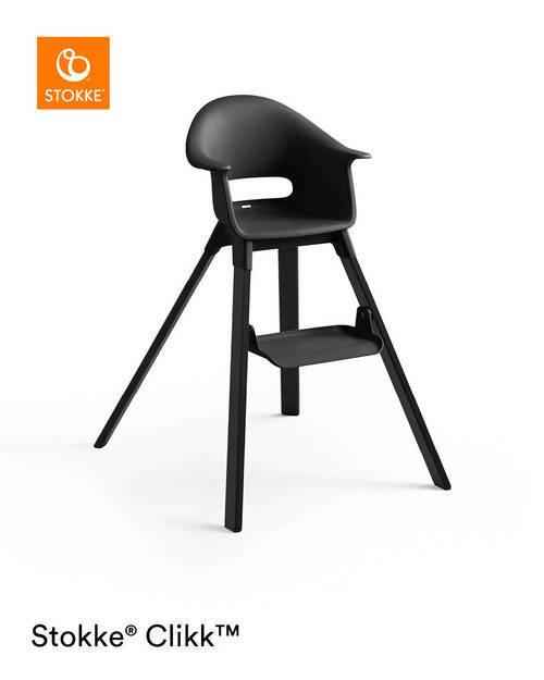 HOCHSTUHL Clikk Schwarz  - Schwarz, Design, Holz/Kunststoff (56/82,5/69cm) - Stokke