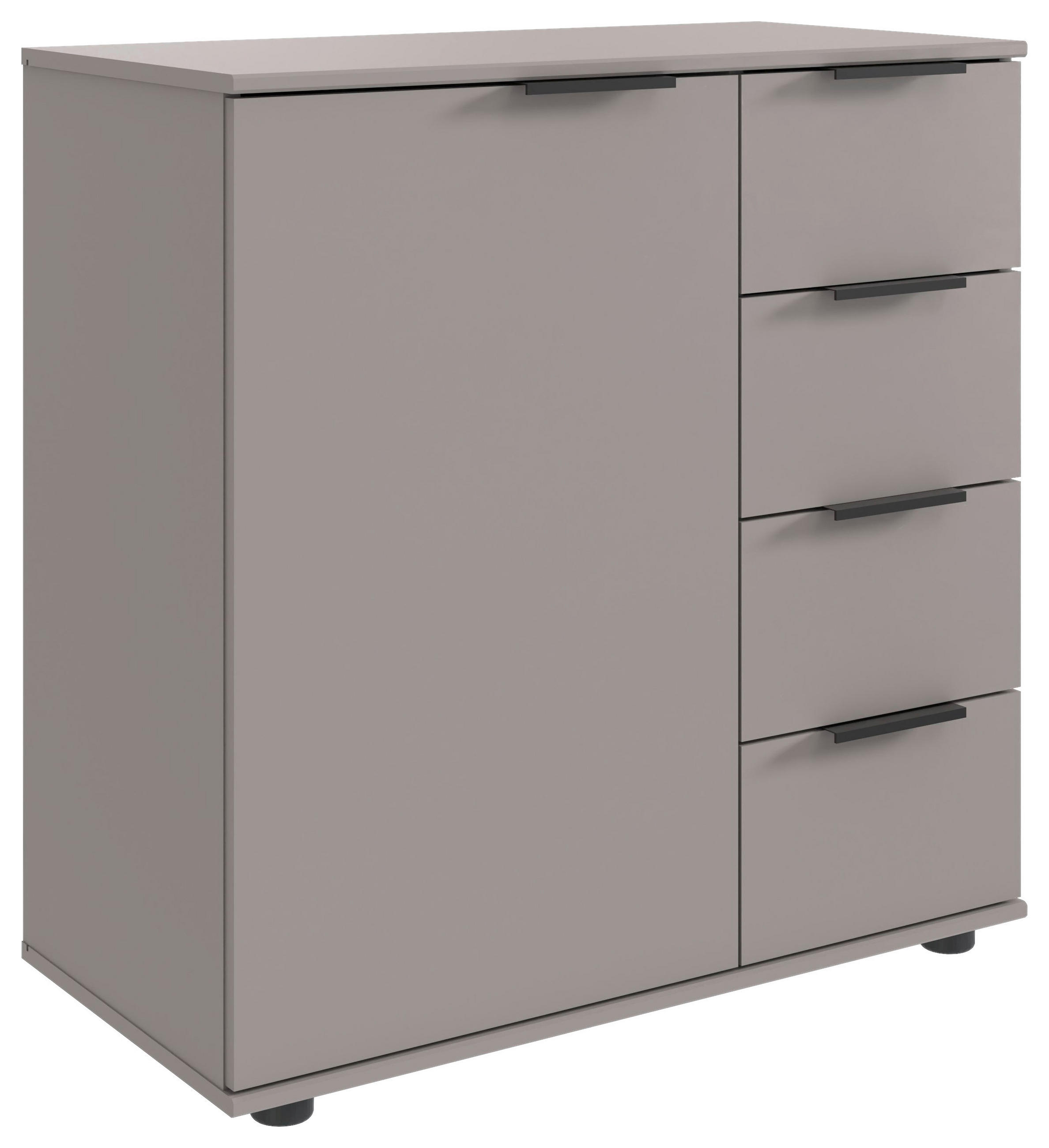 BYRÅ 81/83/41 cm  - sahara/grafitfärgad, Design, metall/trämaterial (81/83/41cm) - Carryhome