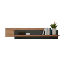 WANDBOARD Holz, Holzwerkstoff Balkeneiche furniert Grau, Eichefarben  - Eichefarben/Grau, Design, Holz/Holzwerkstoff (157,5/33,6/25cm) - Dieter Knoll