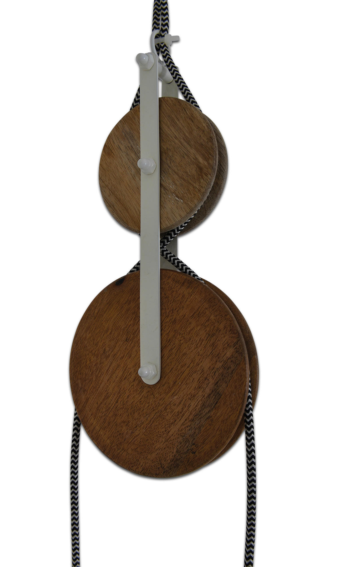 HÄNGELEUCHTE Jaipur 21/110 cm   - Weiß, KONVENTIONELL, Holz/Metall (21/110cm) - Näve