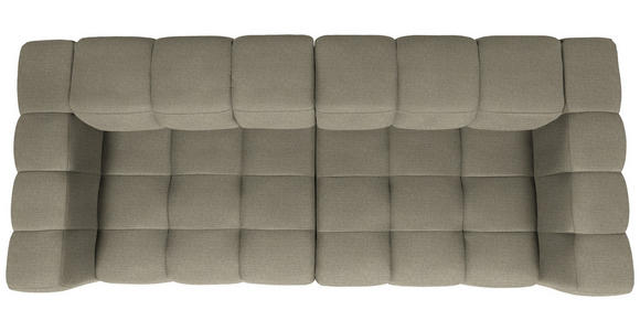 BIGSOFA  in Flachgewebe, Leinenoptik Beige  - Beige/Schwarz, Design, Textil/Metall (262/66/113cm) - Belluti