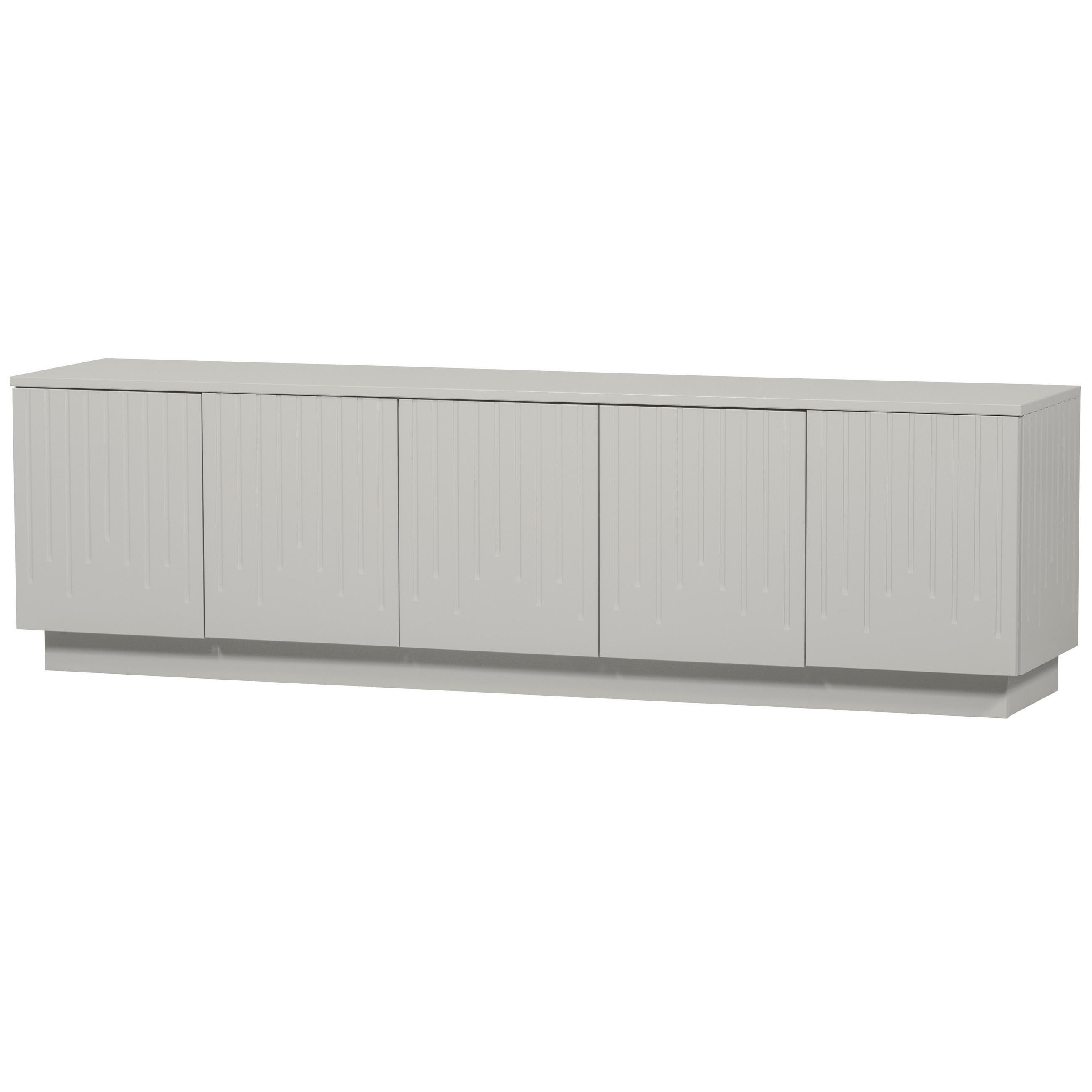 LOWBOARD Pencil  in 180/52/40 cm  - Hellgrau, Design, Holz (180/52/40cm) - Livetastic