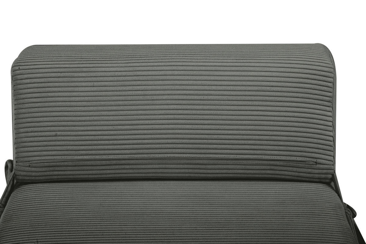 SCHLAFSESSEL in Cord Dunkelgrau  - Dunkelgrau, Design, Textil/Metall (75/58/80cm) - Livetastic