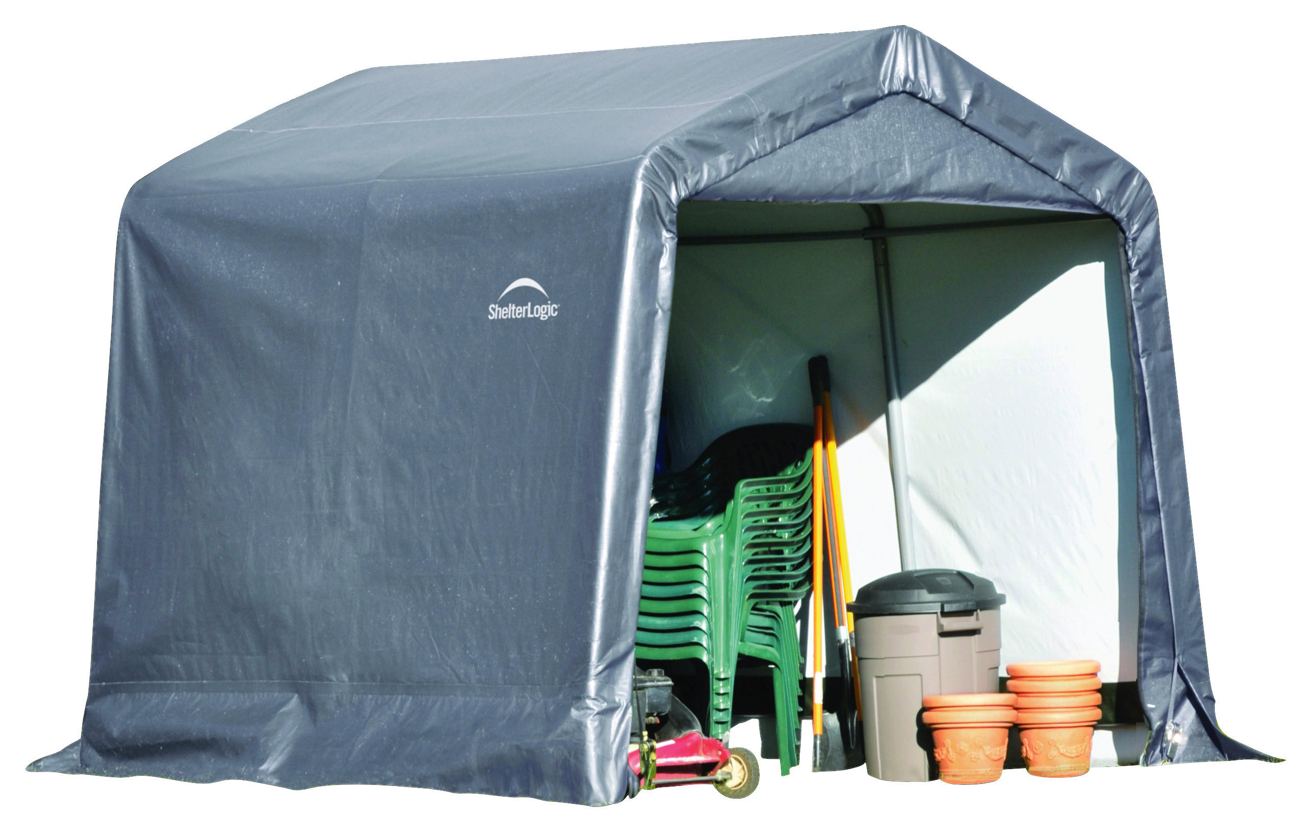 GERÄTEHAUS 240/240/240 cm  - Grau, Basics, Kunststoff (240/240/240cm) - Ambia Garden