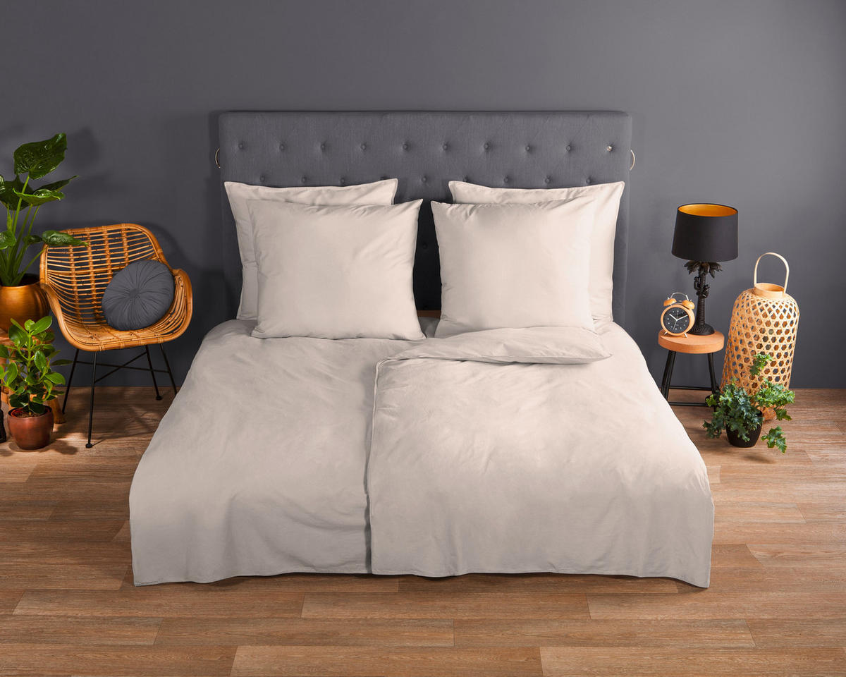 BETTWÄSCHE Uni Light Sand Renforcé 135/200 cm  - Beige, Basics, Textil (135/200cm)