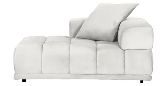 SOFAELEMENT in Flachgewebe Weiß  - Schwarz/Weiß, KONVENTIONELL, Kunststoff/Textil (125/66/155cm) - Carryhome