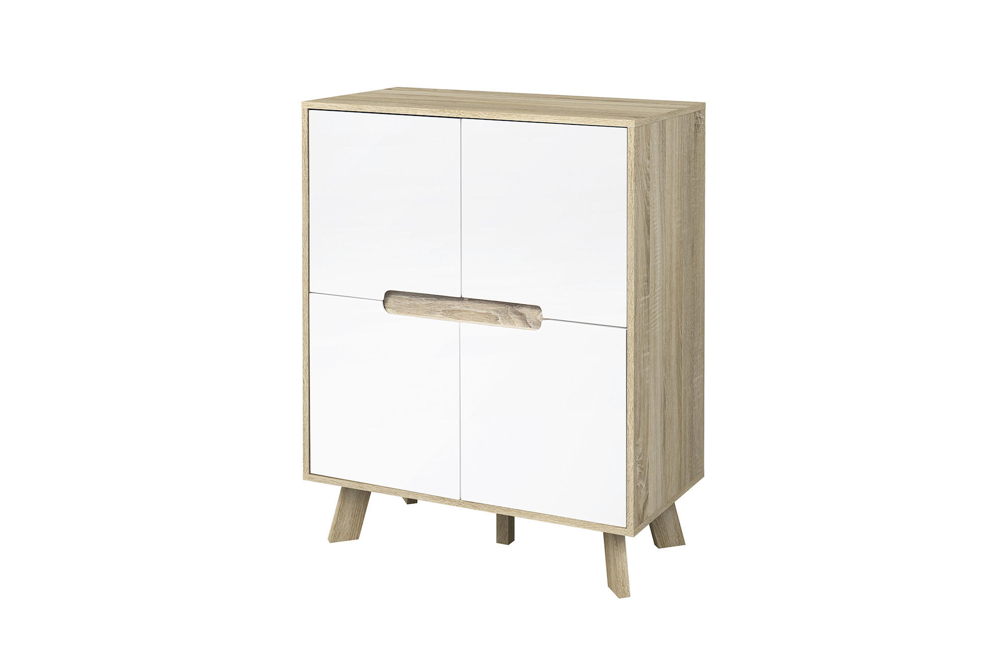 KOMMODE  in 80/102/40 cm  - Weiß/Naturfarben, Design, Holzwerkstoff (80/102/40cm) - Livetastic