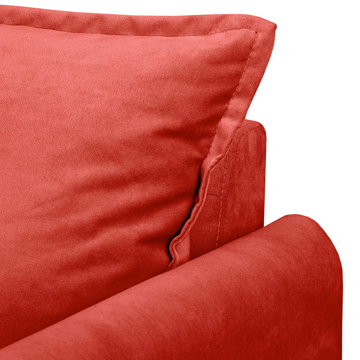 SESSEL Samt Rot  - Rot/Schwarz, Design, Holz/Textil (74/86/100cm) - P & B