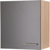KÜCHENOBERSCHRANK 50/56,1/34,6 cm  in Grau, Eichefarben  - Eichefarben/Silberfarben, Basics, Holzwerkstoff/Metall (50/56,1/34,6cm) - Respekta