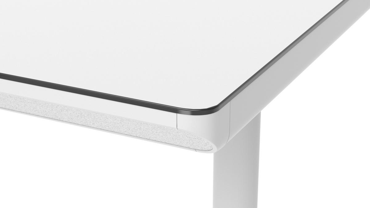 SCHREIBTISCH 140/70/73 cm Weiß  - Weiß, Design, Holzwerkstoff/Kunststoff (140/70/73cm) - Novel
