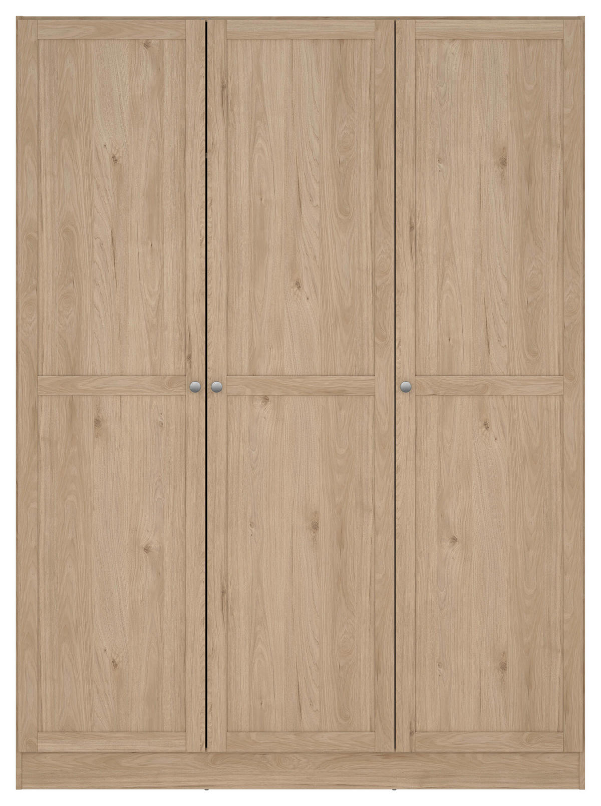 NYÍLÓAJTÓS SZEKRÉNY tölgyfa  - ezüst/tölgyfa, Modern, faalapú anyag/fém (147/200/61,7cm) - MID.YOU