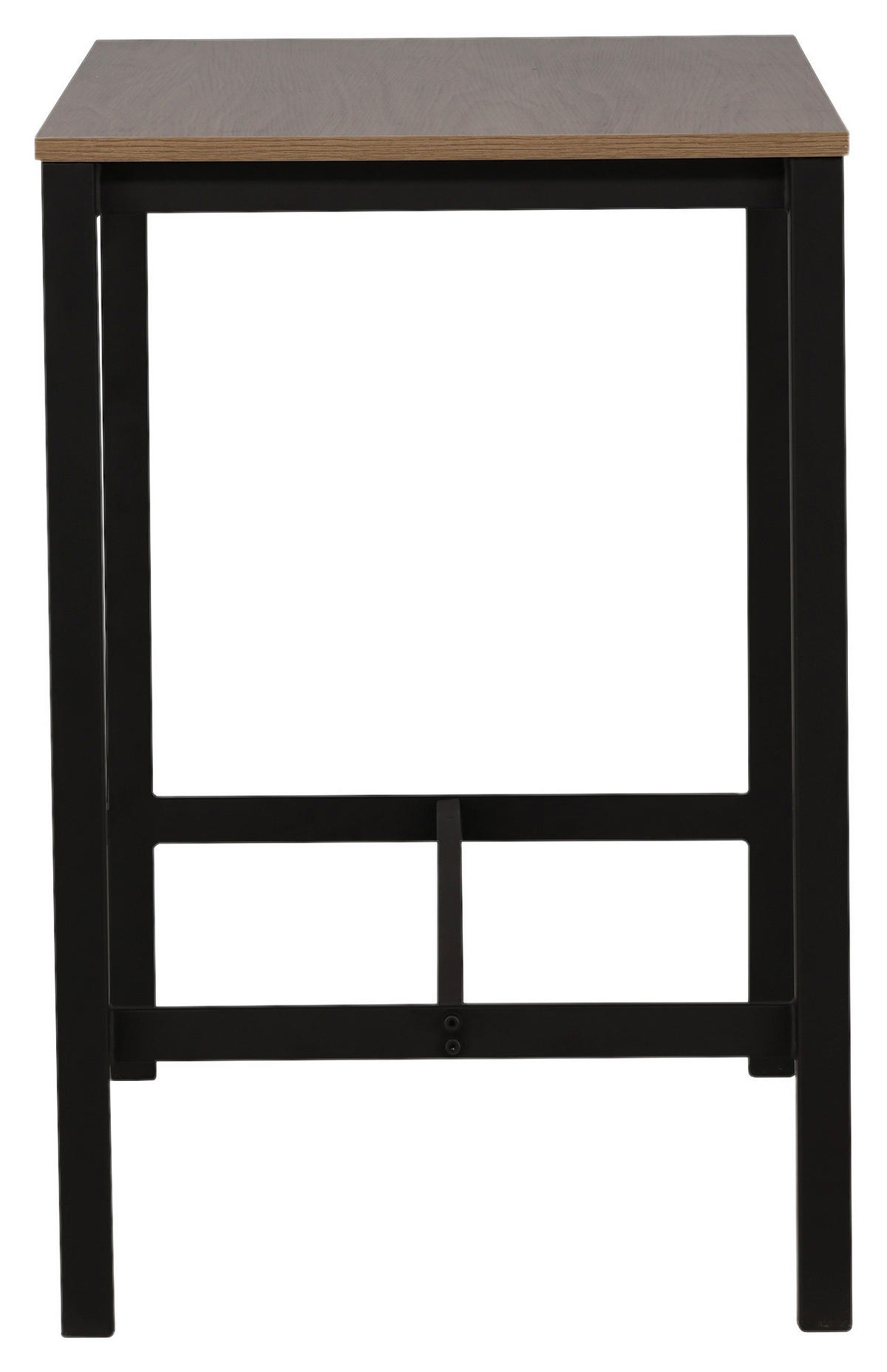 BARTISCH furniert rechteckig Walnussfarben  - Walnussfarben/Schwarz, Design, Holzwerkstoff/Metall (120/60/90cm) - Livetastic