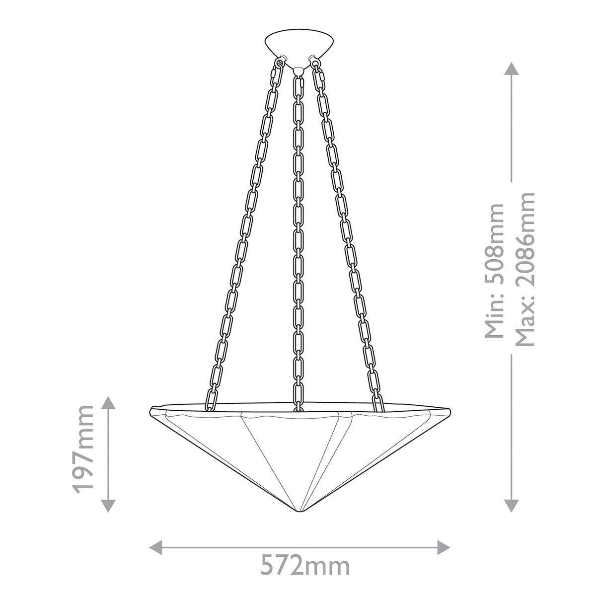 HÄNGELEUCHTE 19,7/57,2 cm  - Weiß, KONVENTIONELL, Naturmaterialien/Metall (19,7/57,2cm) - Elstead Lighting
