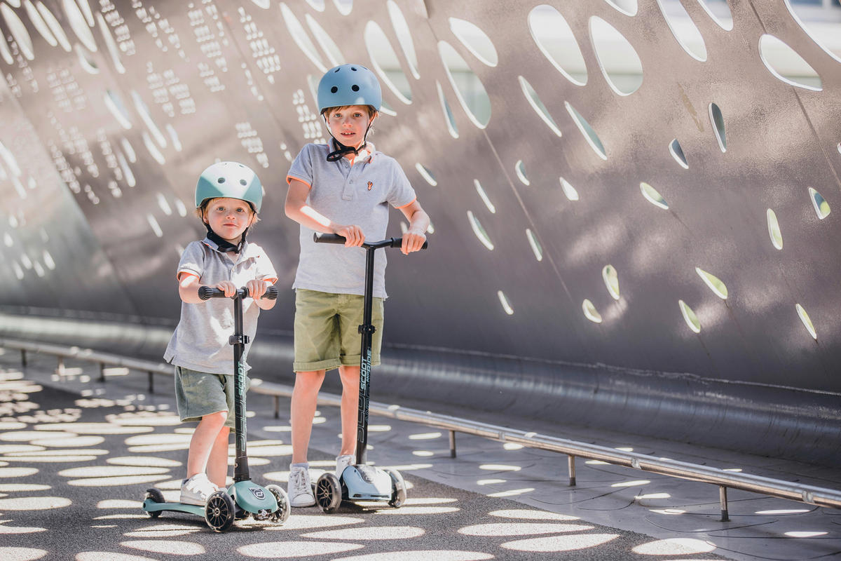 KINDERSCOOTER HIGHWAYKICK 5 LED  - Schwarz/Grün, Trend, Kunststoff/Metall (25/79/60cm) - Scoot and Ride