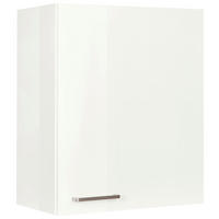 KÜCHENOBERSCHRANK 60/72/35 cm  in Weiß Hochglanz  - Edelstahlfarben/Weiß Hochglanz, MODERN, Holzwerkstoff (60/72/35cm) - Nobilia