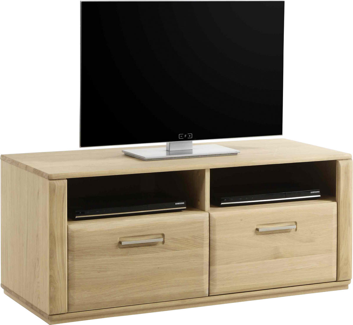 TV-ELEMENT 124/50/51 cm  - Edelstahlfarben/Buchefarben, KONVENTIONELL, Holz/Holzwerkstoff (124/50/51cm) - Novel