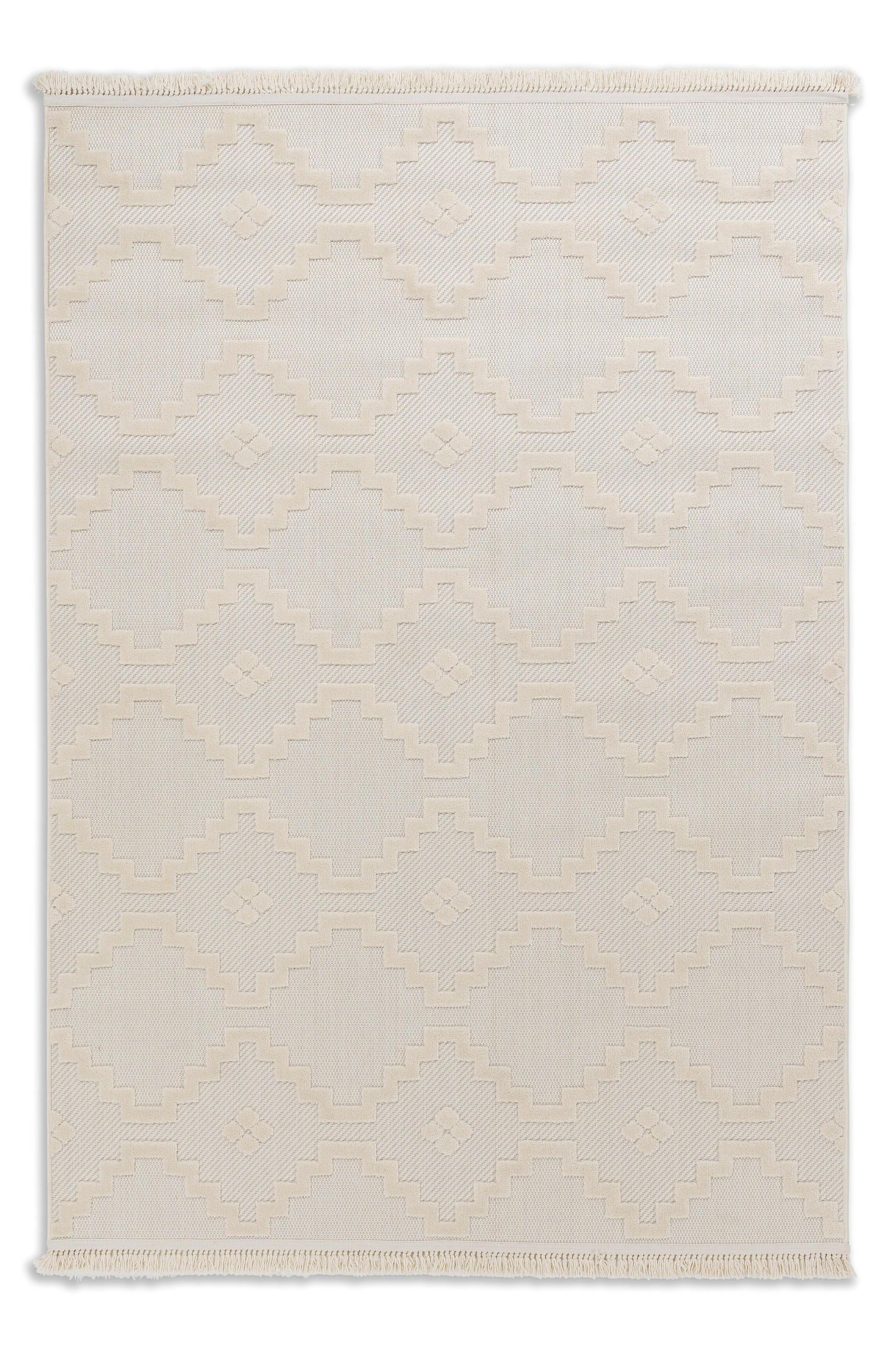 WEBTEPPICH 133/190 cm Summer Creme rechteckig  - Creme, KONVENTIONELL, Textil (133/190cm) - Schöner Wohnen