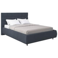 POLSTERBETT 140/200 cm, inkl. Lattenrost, Bettkasten,  in Anthrazit  - Birkefarben/Anthrazit, KONVENTIONELL, Holz/Textil (140/200cm) - Boxxx