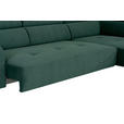 ECKSOFA Waldgrün Feincord  - Waldgrün/Schwarz, Design, Textil/Metall (205/280cm) - Xora