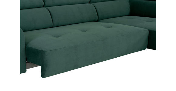 ECKSOFA Waldgrün Feincord - Waldgrün/Schwarz, Design, Textil/Metall (205/280cm) - Xora
