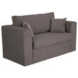 JUGEND- UND KINDERSOFA Cord Graubraun  - Graubraun/Schwarz, KONVENTIONELL, Textil (136/78/72cm) - Xora
