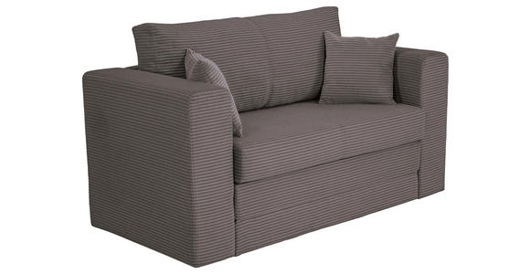 JUGEND- UND KINDERSOFA Cord Graubraun  - Graubraun/Schwarz, KONVENTIONELL, Textil (136/78/72cm) - Xora
