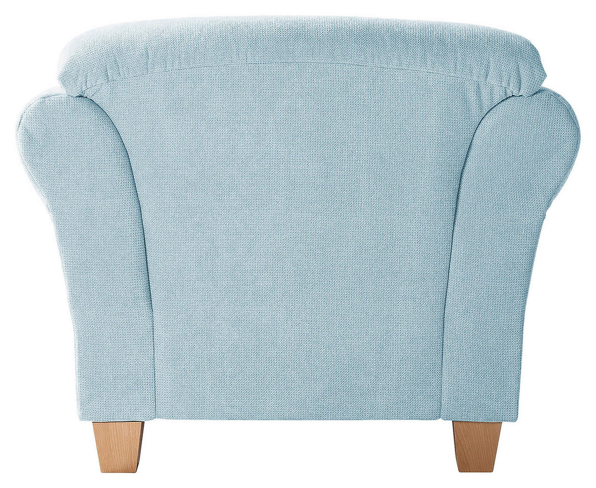 SESSEL in Flachgewebe Hellblau  - Naturfarben/Hellblau, KONVENTIONELL, Holz/Textil (101/84/89cm) - Sit & More