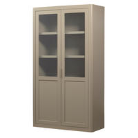 VITRINE  in Kiefer Schlammfarben  - Schlammfarben/Schwarz, Design, Holz/Metall (120/217/48cm) - Livetastic