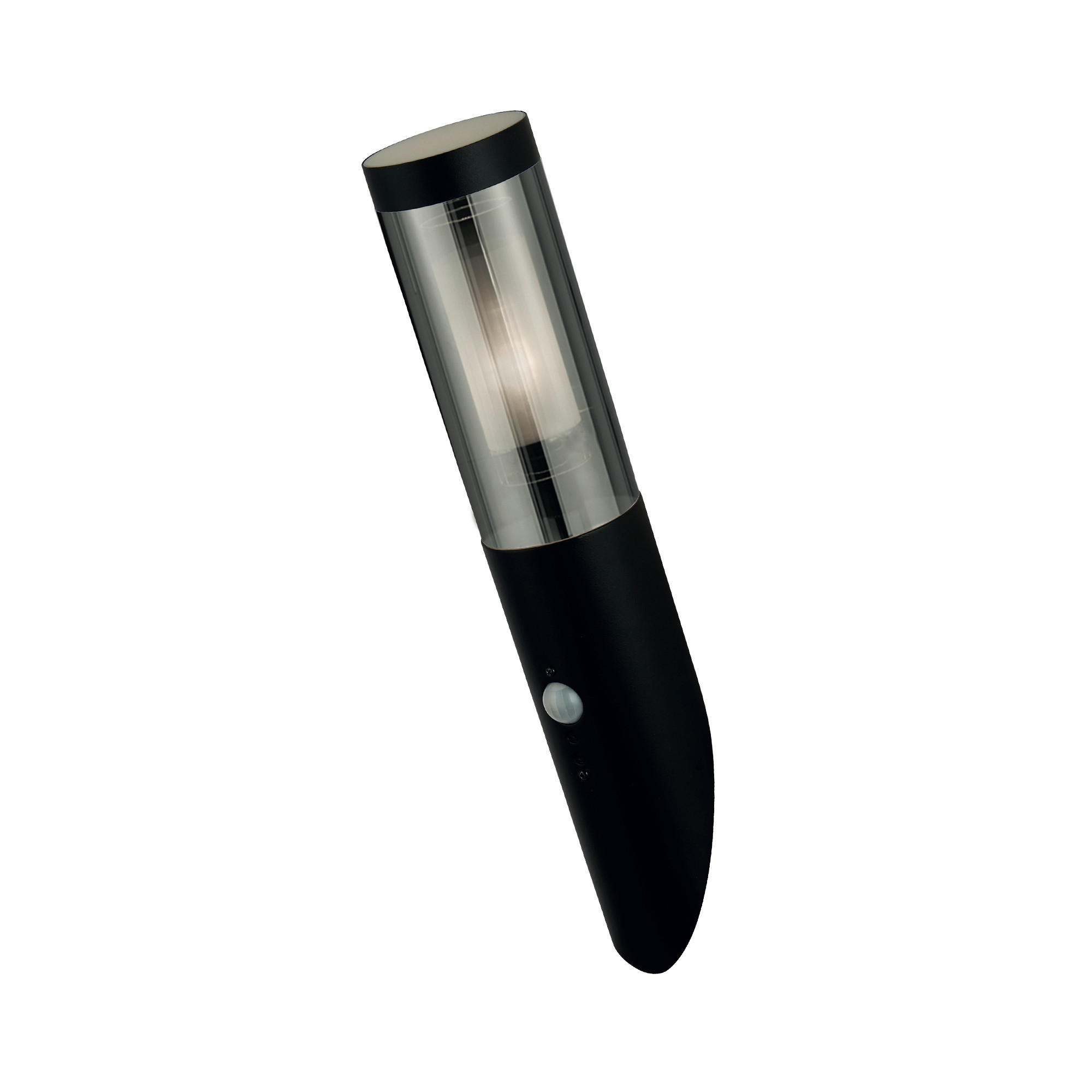 AUSSENWANDLEUCHTE Batton 7,7/18,5/40 cm  - Hellgrau/Schwarz, Design, Kunststoff/Metall (7,7/18,5/40cm)