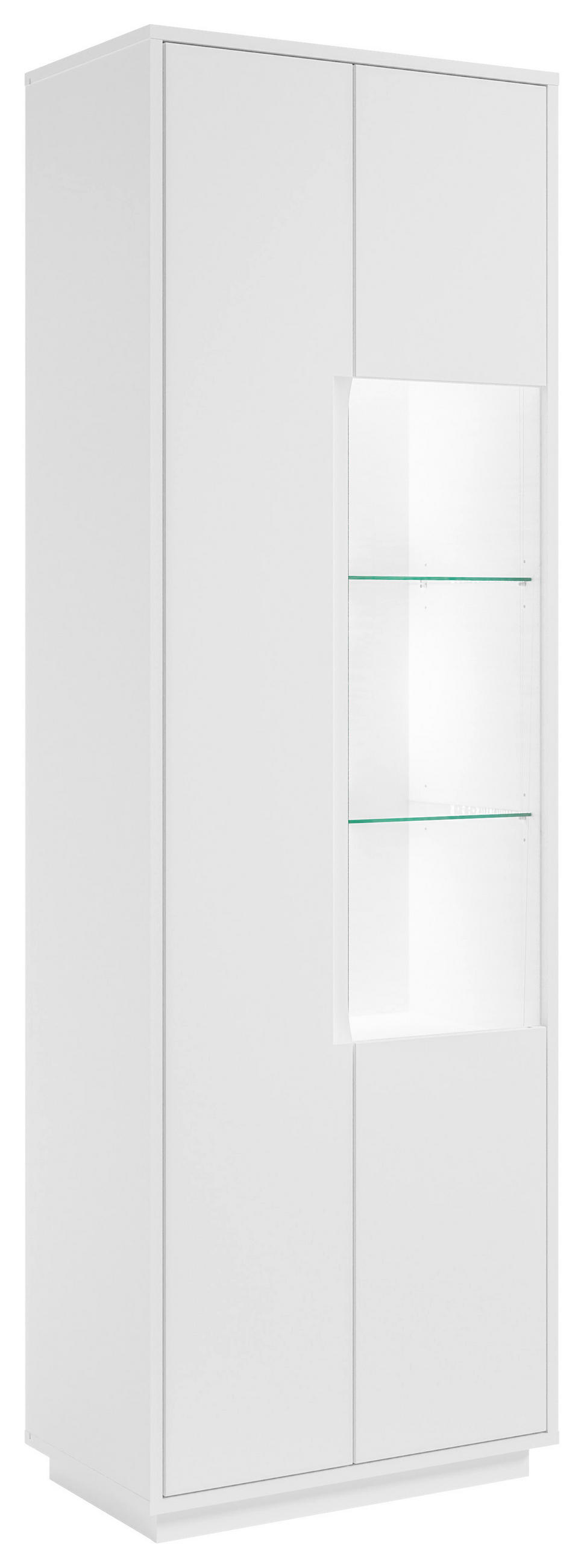 VITRINE Weiss  65/198/38 cm  - Weiss, Modern, Glas/Holzwerkstoff (65/198/38cm) - Carryhome