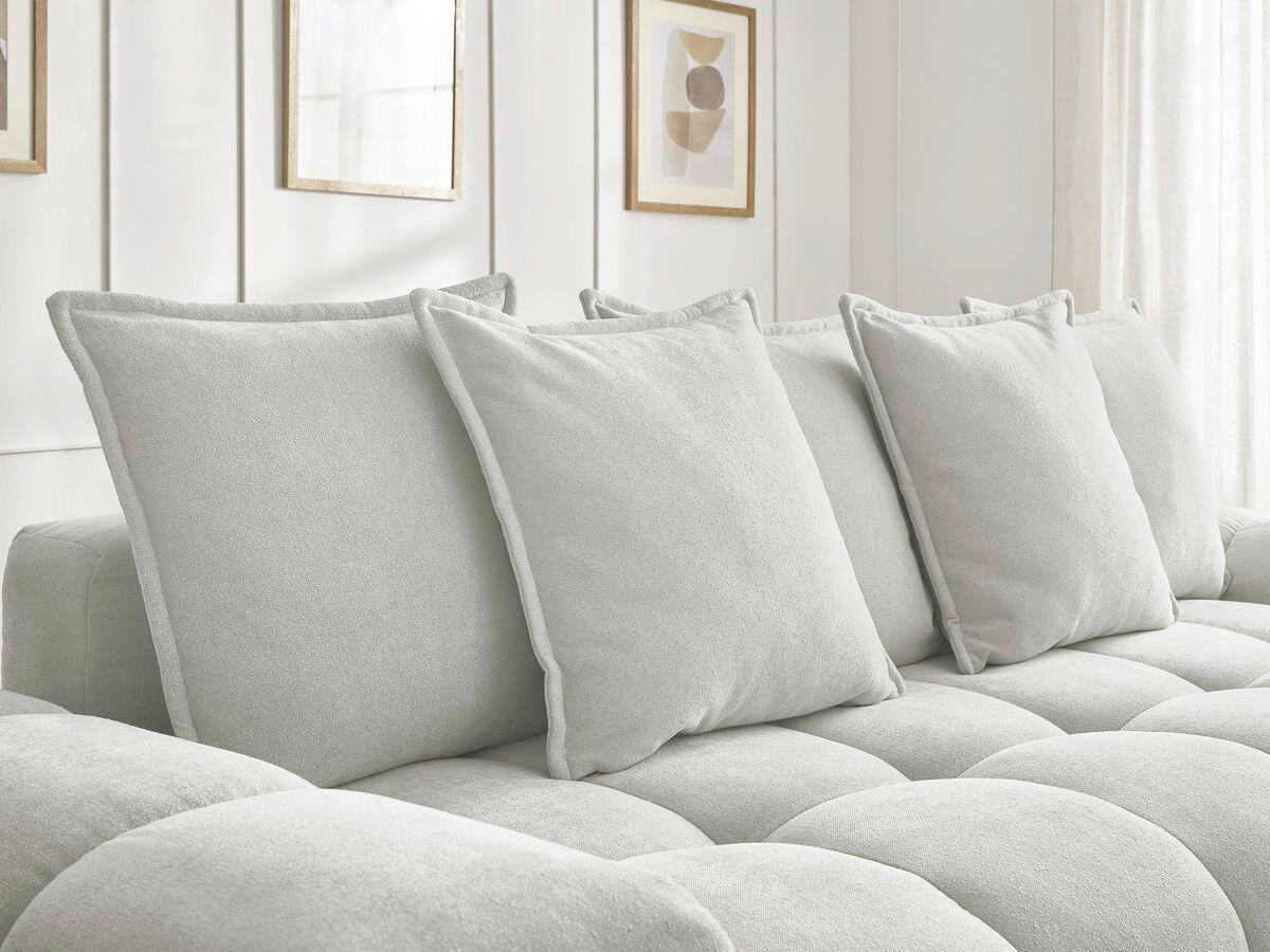 SCHLAFSOFA EVEREST  mit Rücken echt, Armteil links, Armteil rechts Struktur Hellgrau  - Hellgrau/Schwarz, MODERN, Kunststoff/Textil (278/115/90cm)