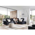 ECKSOFA in Struktur Schwarz  313/233 cm  - Schwarz, Design, Kunststoff/Textil (313/233cm) - Emilio Belluti