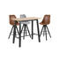 BARTISCH Wildeiche furniert rechteckig Eichefarben, Schwarz - Eichefarben/Schwarz, LIFESTYLE, Holz/Metall (117/58/105cm) - Carryhome