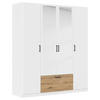 KLEIDERSCHRANK in Weiss, Eiche Artisan  - Weiss/Eiche Artisan, Basics, Holzwerkstoff/Metall (181/210/54cm) - Boxxx