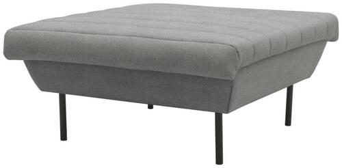 HOCKER in Textil Graubraun  - Graubraun/Schwarz, Design, Textil/Metall (90/45/105cm) - LOOKS by W.Joop