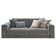 2-SITZER-SOFA in Cord Dunkelgrau  - Dunkelgrau/Schwarz, Design, Kunststoff/Textil (230/85/127cm) - Hom`in