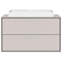 WASCHTISCHKOMBI  - Kaschmir/Weiß, MODERN, Keramik/Holzwerkstoff (80/47/50cm) - Xora