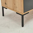 SIDEBOARD  in 120/80/40 cm  - Eichefarben/Schwarz, Design, Holzwerkstoff/Metall (120/80/40cm) - Carryhome