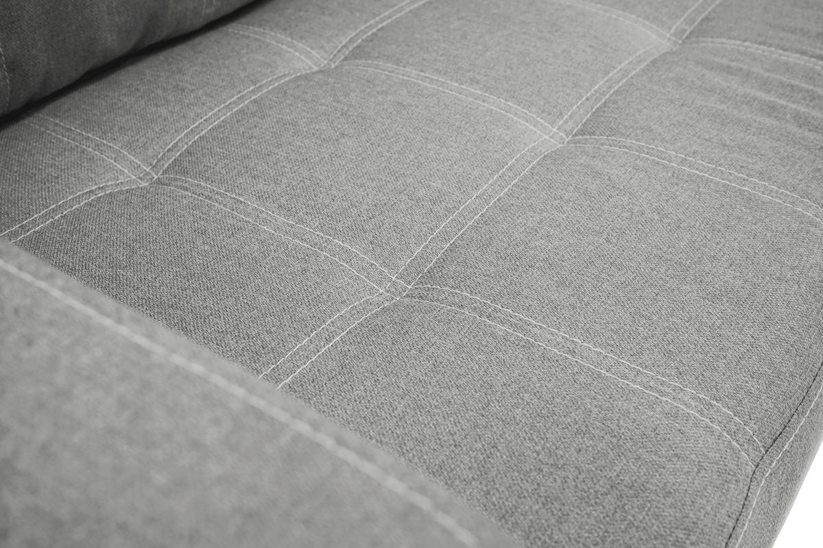 ECKSCHLAFSOFA  mit Mikrofaser Grau  - Schwarz/Weiß, Design, Kunststoff/Textil (240/160cm) - Livetastic