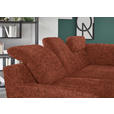 ECKSOFA in Chenille Rostfarben  - Rostfarben/Schwarz, KONVENTIONELL, Textil/Metall (281/200cm) - Carryhome